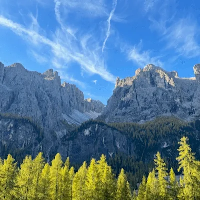 Scenic view in Dolomite mountains